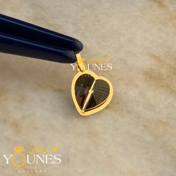 آویز طلا سواروسکی قلبی دودی